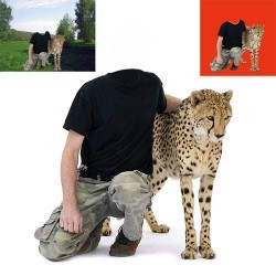 Шаблон для фотошопа - с гепардом